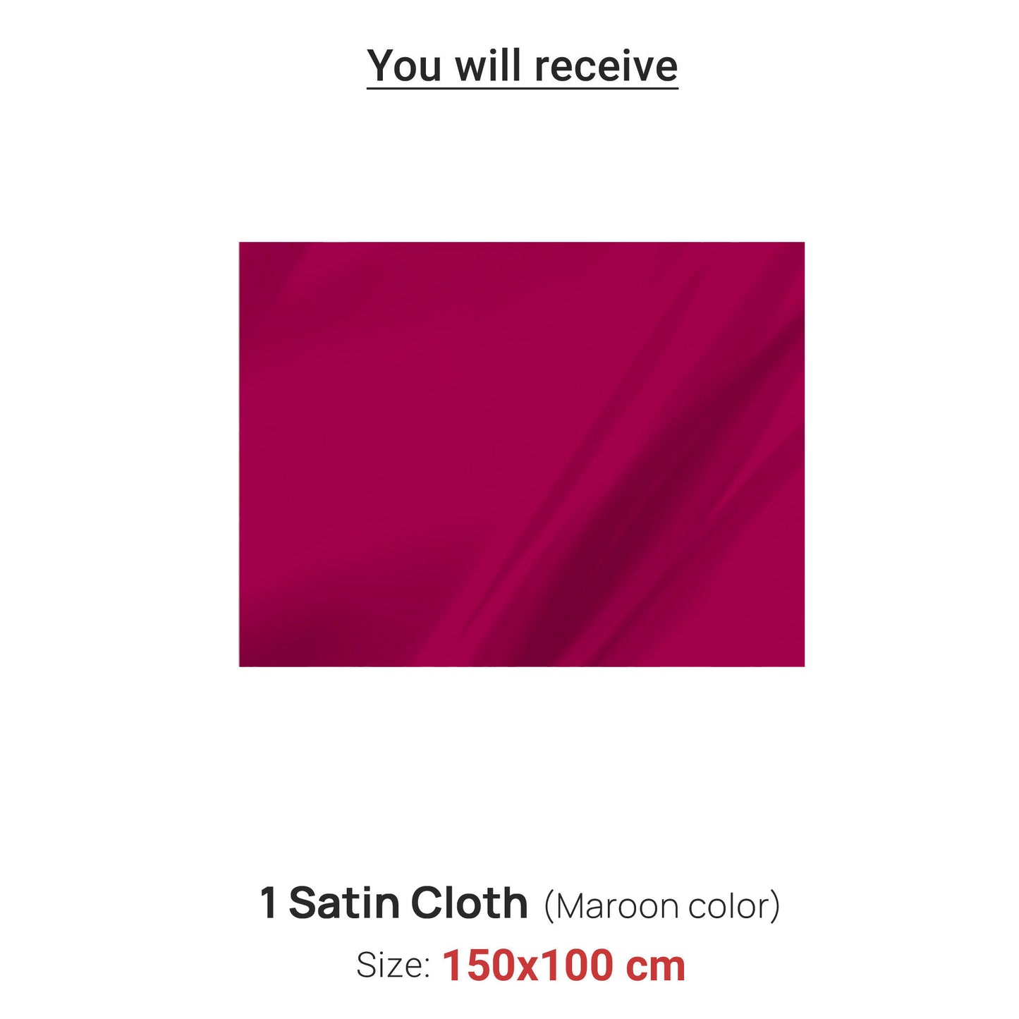Maroon Sun Rise Dcoration for Ganesh Chaturthi, 108x150 cm size with Orange Sun Charkra