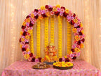 Flower Ring | Circular Metal Arch Backdrop | Ganesh Chaturthi