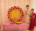 Flower Ring | Circular Metal Arch Backdrop | Ganesh Chaturthi