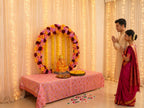 Flower Ring | Circular Metal Arch Backdrop | Ganesh Chaturthi