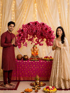 Hanging Heaven Circular Metal Backdrop | Ganesh Chaturthi