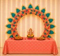 Peacock Self-Assemble Metal Circular Backdrop | Circular Backdrop | Ganesh Chaturthi