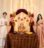 Siddhivinayak Elegance Circular Metal Backdrop | Ganesh Chaturthi