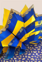 Origami Lotus | Sudarshan Chakra Royal Blue | Ganesh Chaturthi Decoration Set