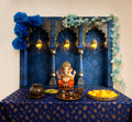 Royal Blue Palace Arc Theme | Ganesh Chaturthi Decoration Backdrop
