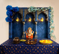 Royal Blue Palace Arc Theme | Ganesh Chaturthi Decoration Backdrop