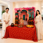 Coral Palace Arc Theme | Ganesh Chaturthi Decoration Backdrop