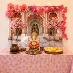 Lotus Pink Palace Arc Theme | Ganesh Chaturthi Decoration Backdrop