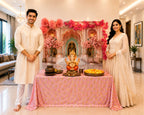 Lotus Pink Palace Arc Theme | Ganesh Chaturthi Decoration Backdrop