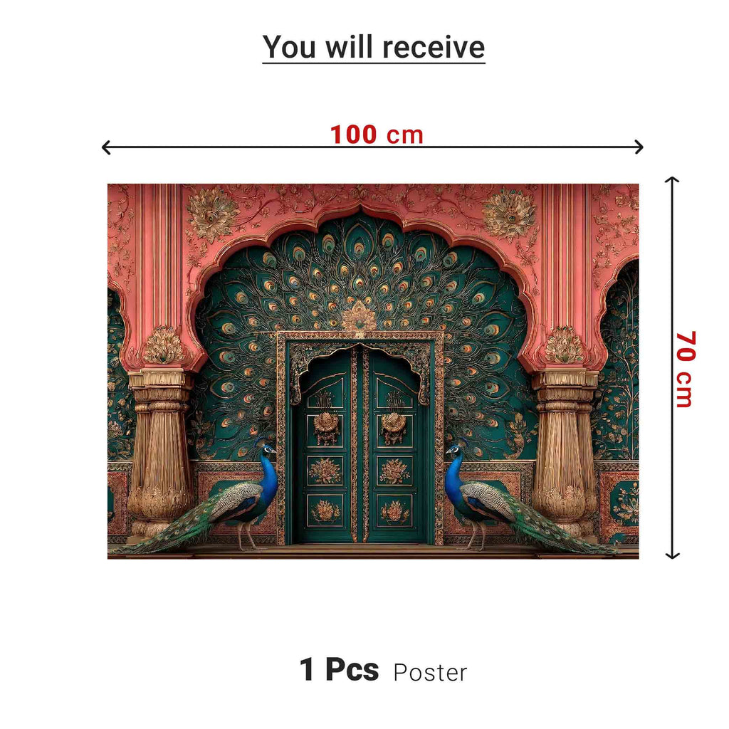 Peacock Palace Arc Theme | Ganesh Chaturthi Decoration Backdrop
