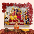 Ram Darbar | Divine Fabric Backdrop with Free Decoration Kit | Ganesh Chaturthi