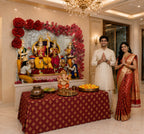 Ram Darbar | Divine Fabric Backdrop with Free Decoration Kit | Ganesh Chaturthi