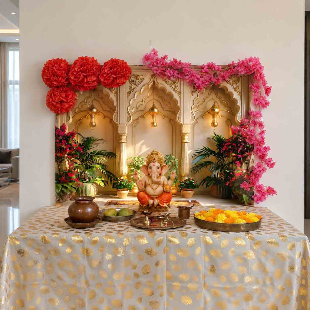 Rajasthan Palace Arc Theme | Ganesh Chaturthi Decoration Backdrop