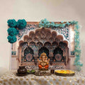 Turquoise Palace Arc Theme | Ganesh Chaturthi Decoration Backdrop