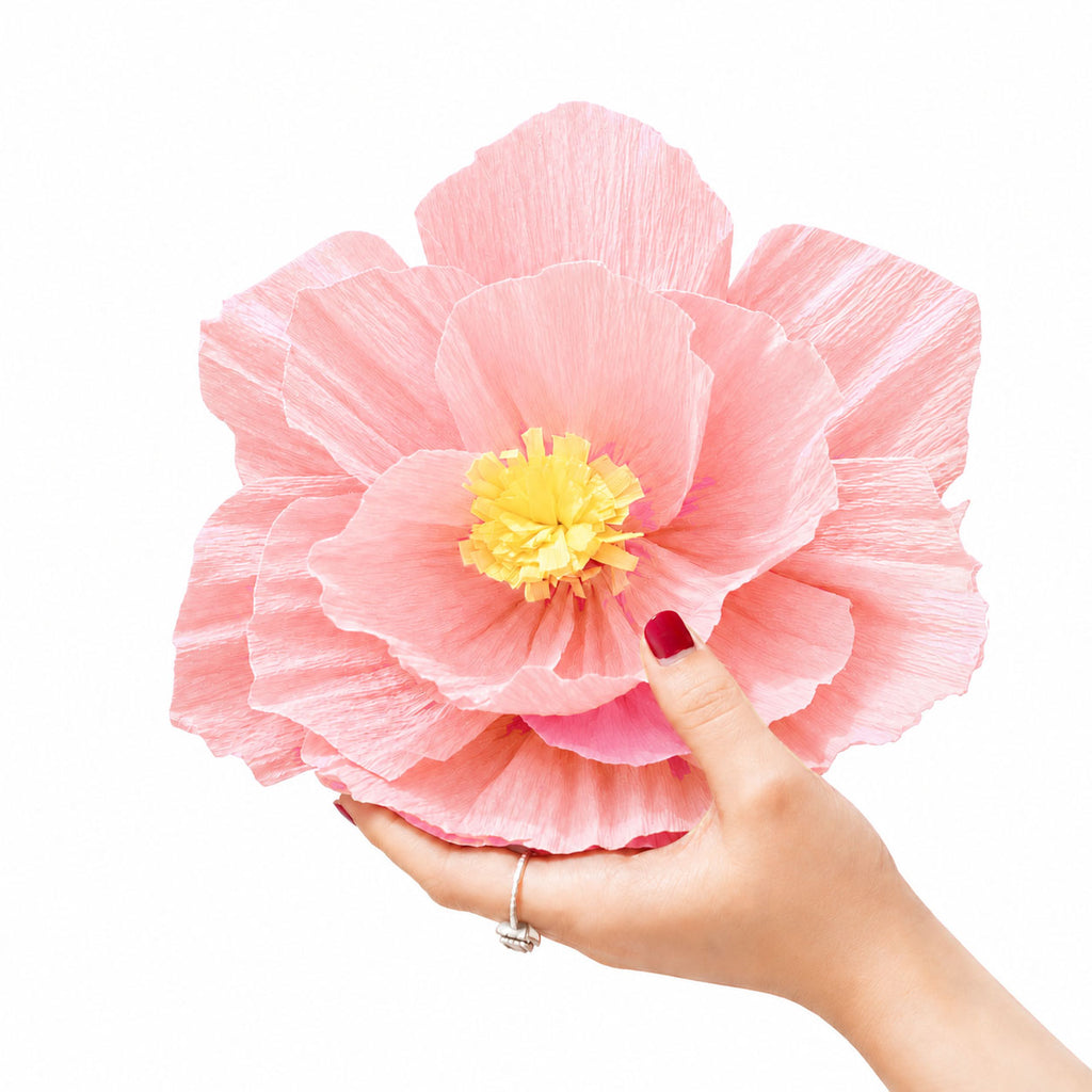 Eco-Friendly Ganesh Chaturthi Decoration Set, 108x108 cm, 16 Crepe Paper Flowers (27x27 cm), Brocade Table Cloth (150x100cm)