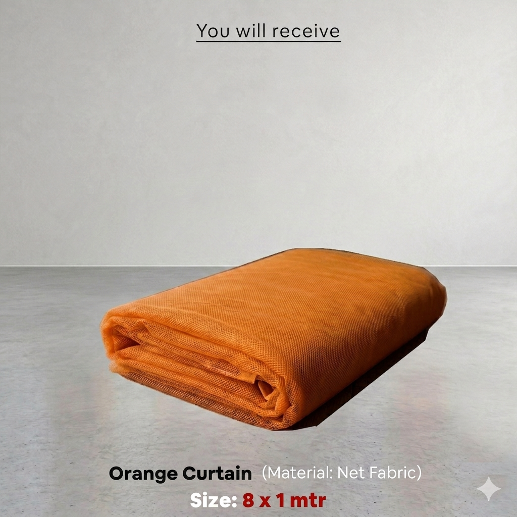 Orange Singhasan Decoration Set for Ganesh Chaturthi | | Self Assemble Decoration Set | 200cm x150cm size (Copy)