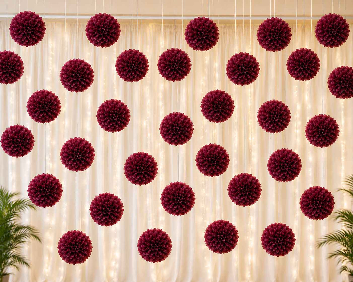 Eco-friendly Pom Pom Flowers