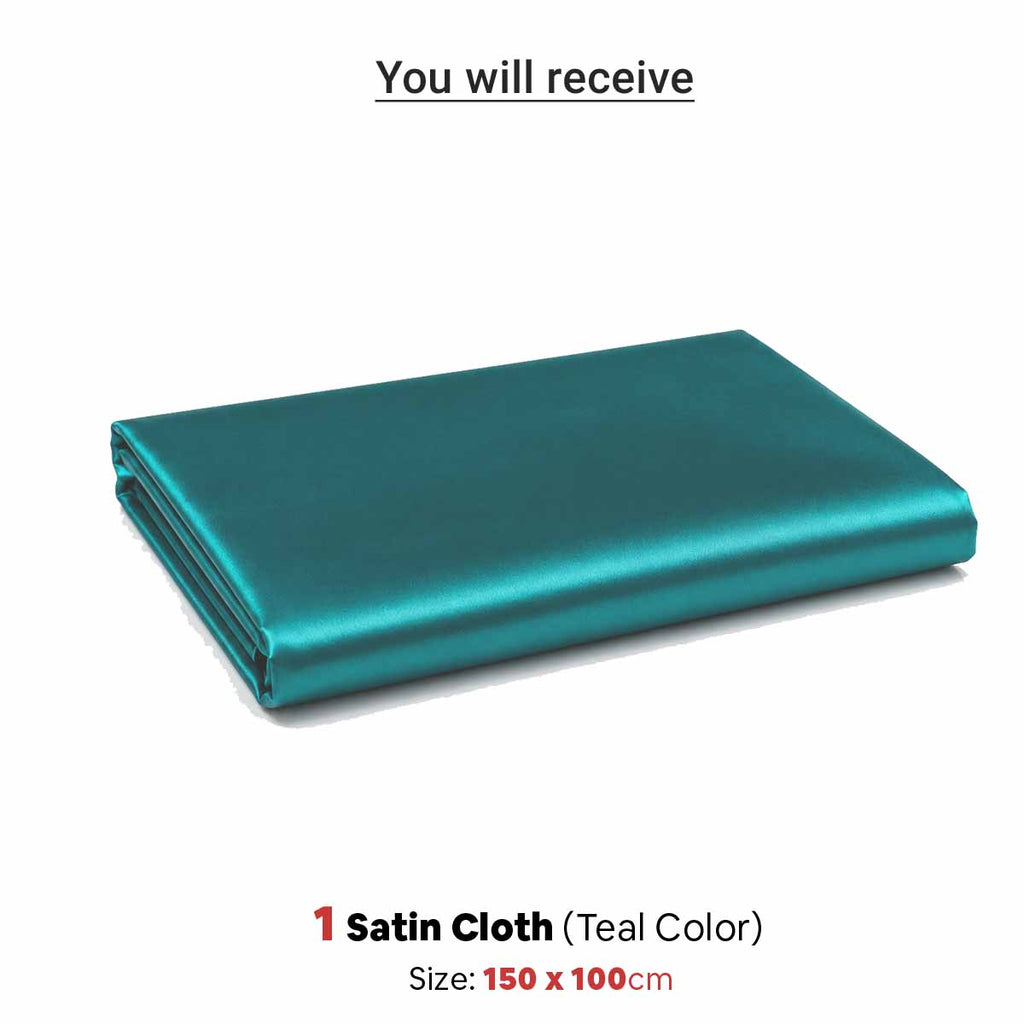 Satin Palm Elegance Ganesh Backdrop | Ganesh Chaturthi