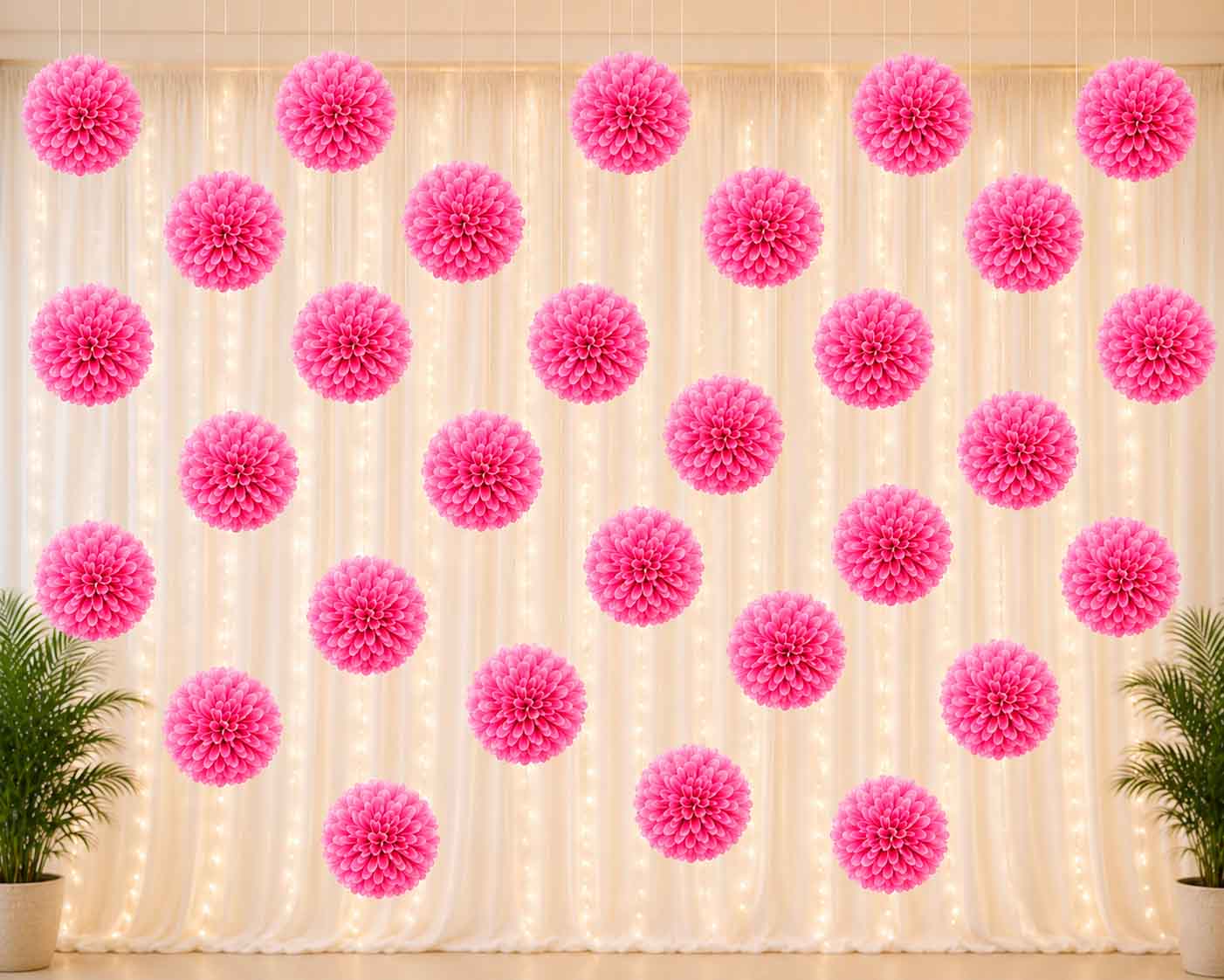 Eco-friendly Pom Pom Flowers