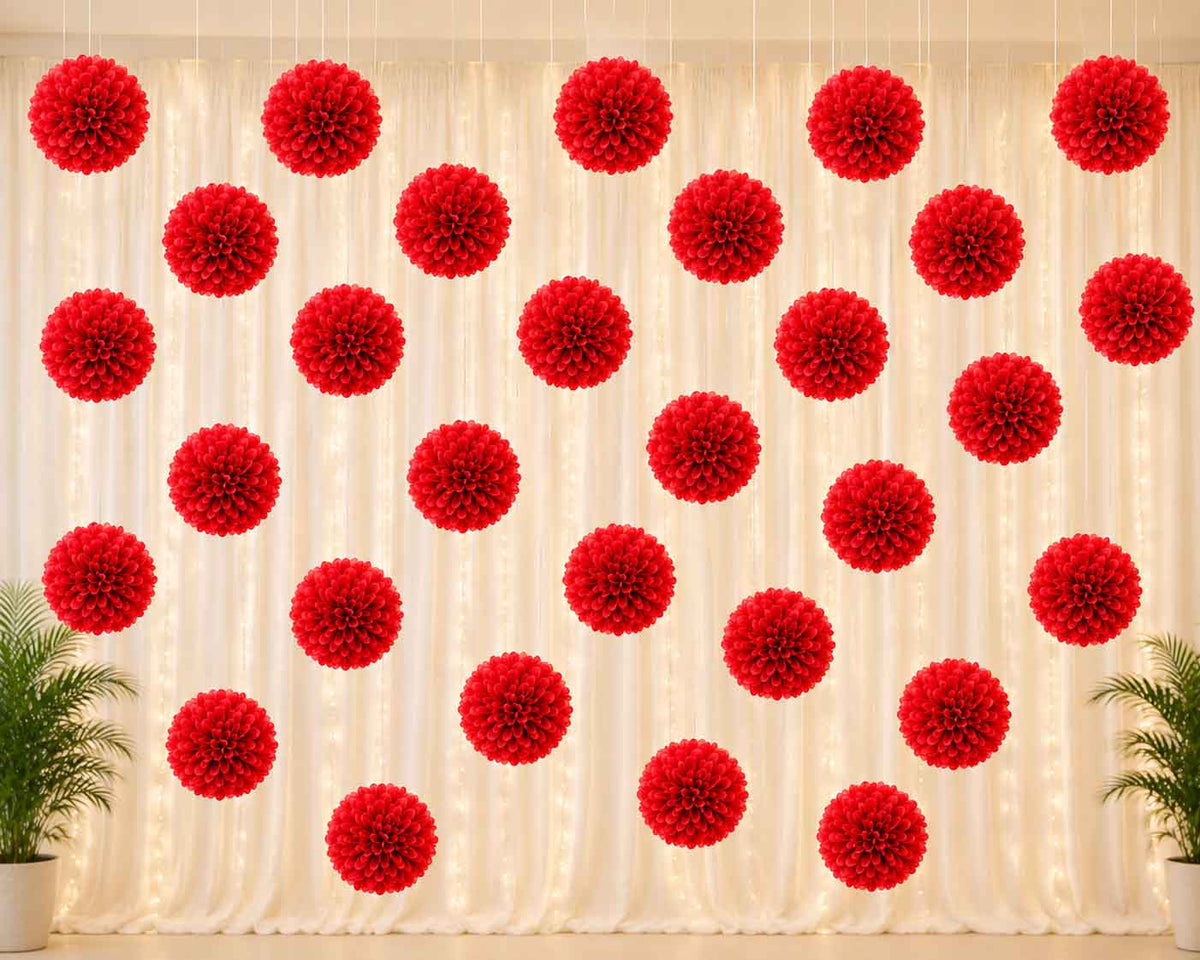 Eco-friendly Pom Pom Flowers