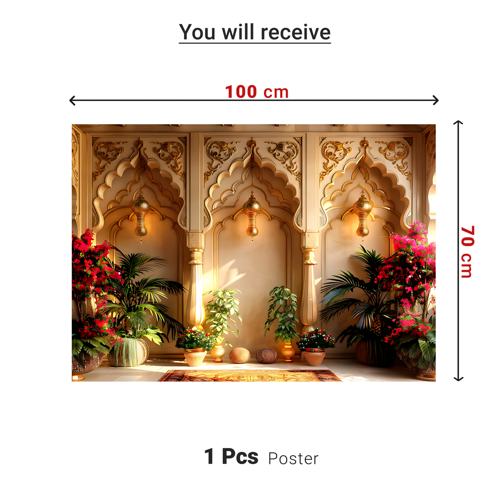 Rajasthan Palace Arc Theme | Ganesh Chaturthi Decoration Backdrop